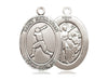St Sebastian Baseball Oval Medal (1") - Unique Catholic Gifts
