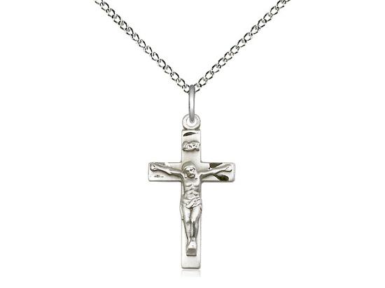 Sterling Silver Crucifix (7/8") - Unique Catholic Gifts