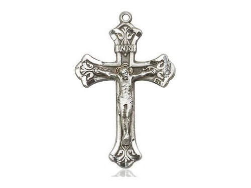 Sterling Silver Crucifix (1 1/8") - Unique Catholic Gifts
