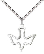 Sterling Silver Holy Spirit Medal (5/8") - Unique Catholic Gifts