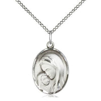 Sterling Silver Madonna and Child Medal (3/4") - Unique Catholic Gifts