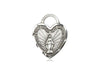 Sterling Silver Miraculous Heart Medal (3/4") - Unique Catholic Gifts