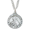 Sterling Silver Round St Augustine Medal (3/4") - Unique Catholic Gifts