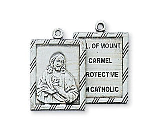 Sterling Silver Scapular Medal (3/4") - Unique Catholic Gifts