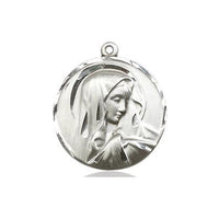 Sterling Silver Sorrowful Mother Medal (3/4") - Unique Catholic Gifts