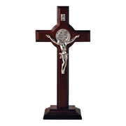 Saint Benedict Standing Crucifix (9") - Unique Catholic Gifts