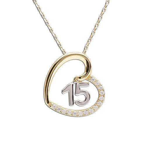 Quinceanera Heart Necklace - Unique Catholic Gifts