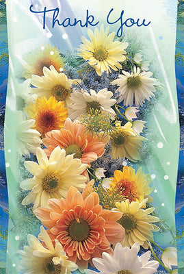Thank You, Floral Religious Greeting Card - Unique Catholic Gifts