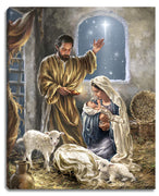 The King is Born Illuminated Canvas Print (18" x 24") - Unique Catholic Gifts