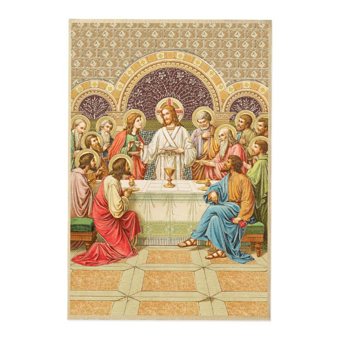 The Last Supper Italian Gold Foil Mosaic Plaque (4 x 6") - Unique Catholic Gifts