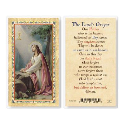 The Lord's Prayer Laminated Holy Card - Unique Catholic Gifts