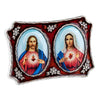 The Sacred Hearts Metal and Epoxy Standing Travel Plaque 2 1/2" - Unique Catholic Gifts