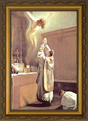 The Holy Sacrifice of the Mass Framed Art  (10 x 14