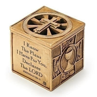 The Sacraments Square Keepsake Box  3 1/2" - Unique Catholic Gifts