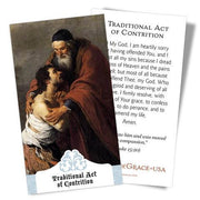 Traditional Act of Contrition Holy Card - Unique Catholic Gifts