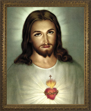 Traditional Sacred Heart of JesusFramed Art (10 x 12") - Unique Catholic Gifts