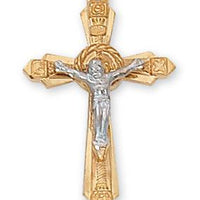 Two-Tone Crucifix (1") - Unique Catholic Gifts