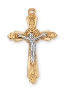 Two-Tone Crucifix (1") - Unique Catholic Gifts