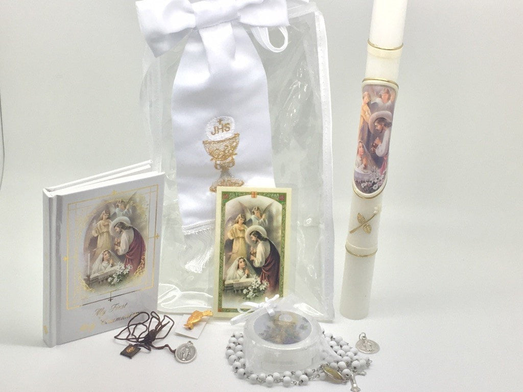 Rosary Kit, Silver Catholic Prayer Beading Kit, First Communion