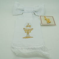 First Communion Set Arm Band Handmade Chalice and Pin - Unique Catholic Gifts