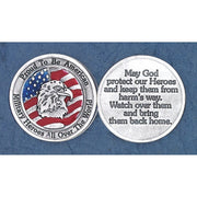 US Colors Enameled American Military Heroes Italian Token - Unique Catholic Gifts