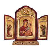 Virgin Mary the Healing Triptych - Gold Leaf - Unique Catholic Gifts