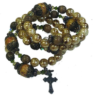 Vintage Rustic Wrap Bracelet - Brown - Unique Catholic Gifts