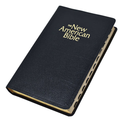 New American Bible (NAB) Deluxe Gift Bible (Bonded Leather) Black INDEXED - Unique Catholic Gifts
