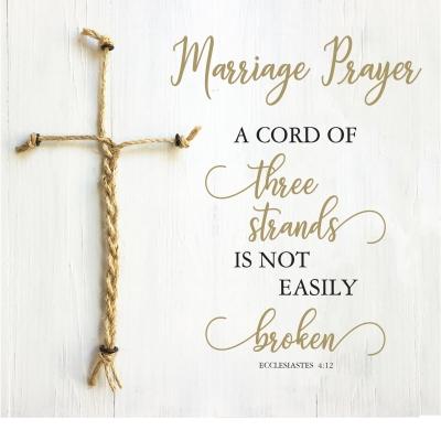 3 Strands Marriage Prayer Standing Plaque (10" x 10") - Unique Catholic Gifts