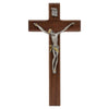 Walnut Wall Crucifix (7") - Unique Catholic Gifts