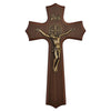 Wood St. Benedict Wall Crucifix 10" - Unique Catholic Gifts