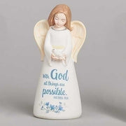 With God All Things Are Possible Angel 4 1/4" - Unique Catholic Gifts