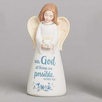 With God All Things Are Possible Angel 4 1/4
