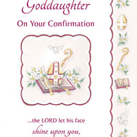 With Love Goddaughter on your Confirmation Greeting Card - Unique Catholic Gifts