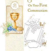 With Love, Godchild On Your First Communion Greeting Card - Unique Catholic Gifts