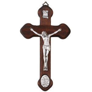 Wooden Crucifix with St. Joseph Medal - Unique Catholic Gifts