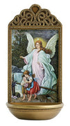 Guardian Angel Holy Water Font 6" - Unique Catholic Gifts