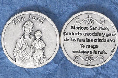 San Jose Moneda para el Bolsillo. Hecho en Italia - Unique Catholic Gifts