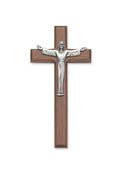 (80-113) 7" Walnut Risen Crucifix - Unique Catholic Gifts