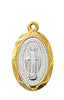Gold and Sterling Silver  Two -Toned Miraculous Medal (1/2") - Unique Catholic Gifts