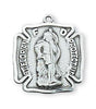 Sterling Silver St. Florian Medal  (11/16") Patron Saint of Fire Fighters(no chain) - Unique Catholic Gifts