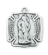 Sterling Silver St. Florian Medal  (11/16") Patron Saint of Fire Fighters(no chain) - Unique Catholic Gifts