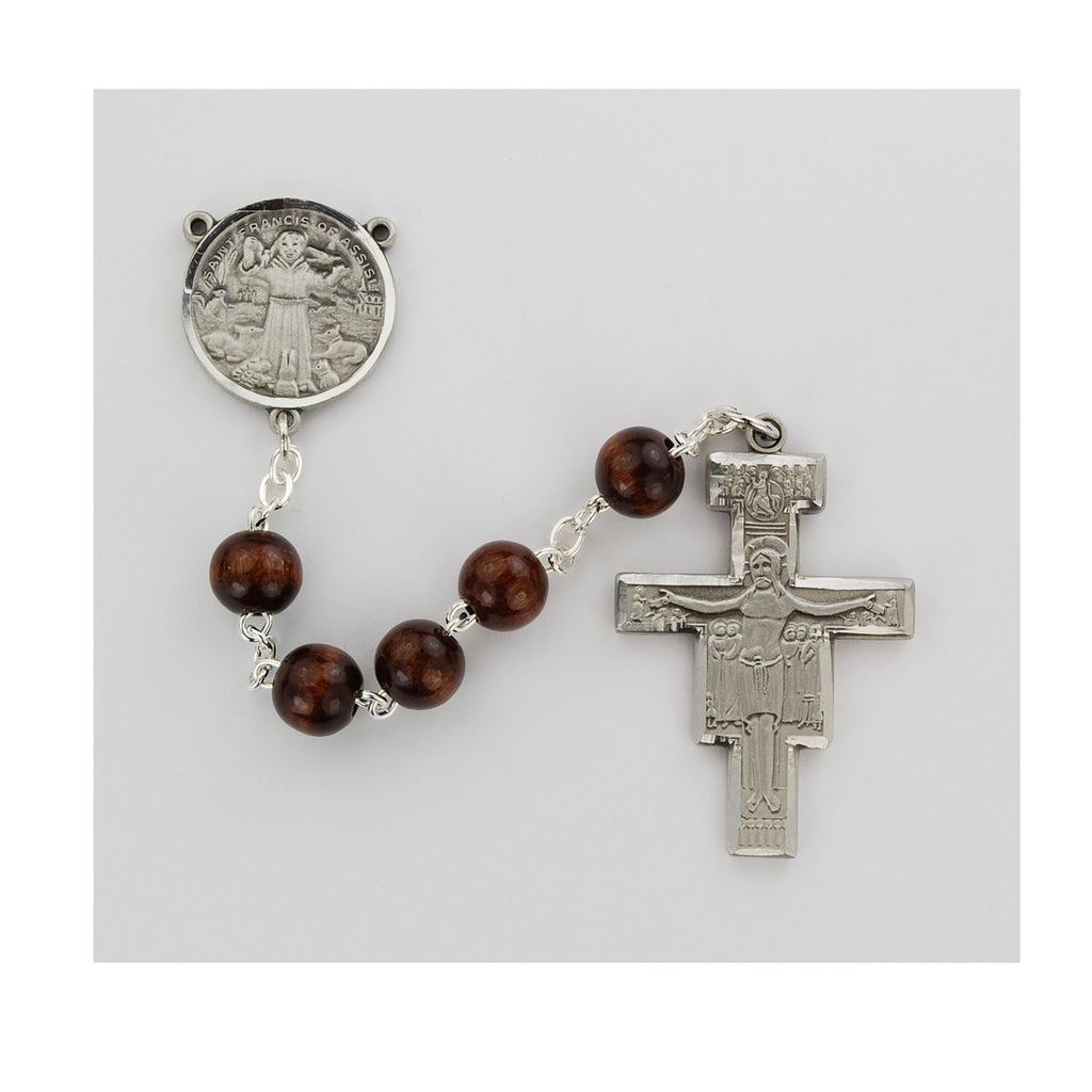 (R169asf) 4x6mm San Damiano Rosary - Unique Catholic Gifts