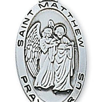 Sterling Silver St Matthew Medal 1 1/8" - Unique Catholic Gifts