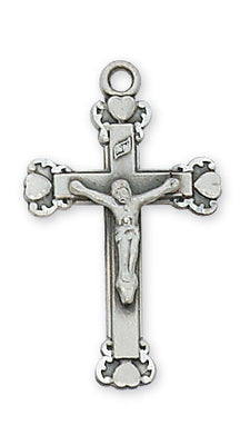(L8067)Sterling Silver Crucifix 18