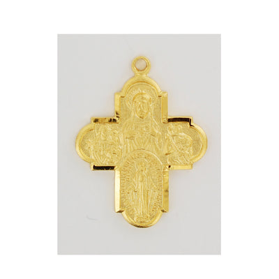 (J566) G/ss Silver 4-way Medal - Unique Catholic Gifts