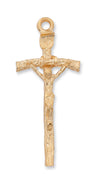 (J660) G/ss Papal Cruc 24 Ch&bx" - Unique Catholic Gifts