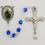 (R183df) 6mm Blue St. Anne Rosary - Unique Catholic Gifts
