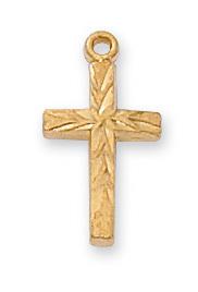 Gold over Sterling Silver Cross (5/8