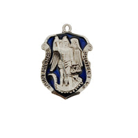 Sterling Silver St. Michael Badge on 24" chain. - Unique Catholic Gifts